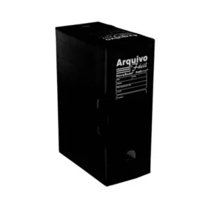 Arquivo Morto Novaonda Fácil 250x130x350mm Preto Polibrás – Caixa com 10 Unidades